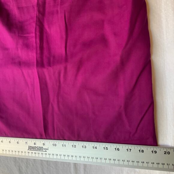 David Hollis Women Silk Pencil Skirt size 10 US Knee Length Solid Purple - Picture 3 of 7